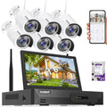 11.6" 8CH 3MP CCTV Security System with 6 IP66 Waterproof Cameras and 2TB HDD I183