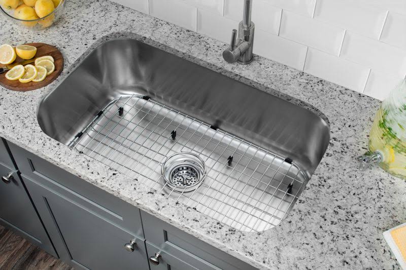 30x22 Large Stainless Steel Kitchen Sink with Low Profile Faucet N79379