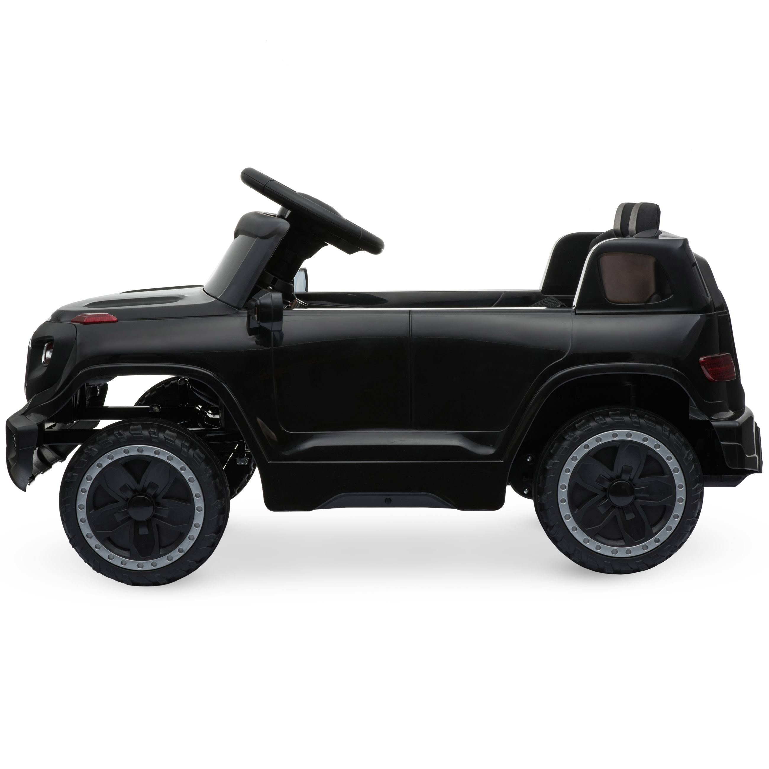 6V Kids Ride on Car Truck with Parent Control, 3 Speeds, LED Headlights, MP3 Player, Horn - Black V2391