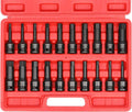 1/2 Drive 20-Piece Impact Hex Bit Set, Cr-Mo Steel U241727