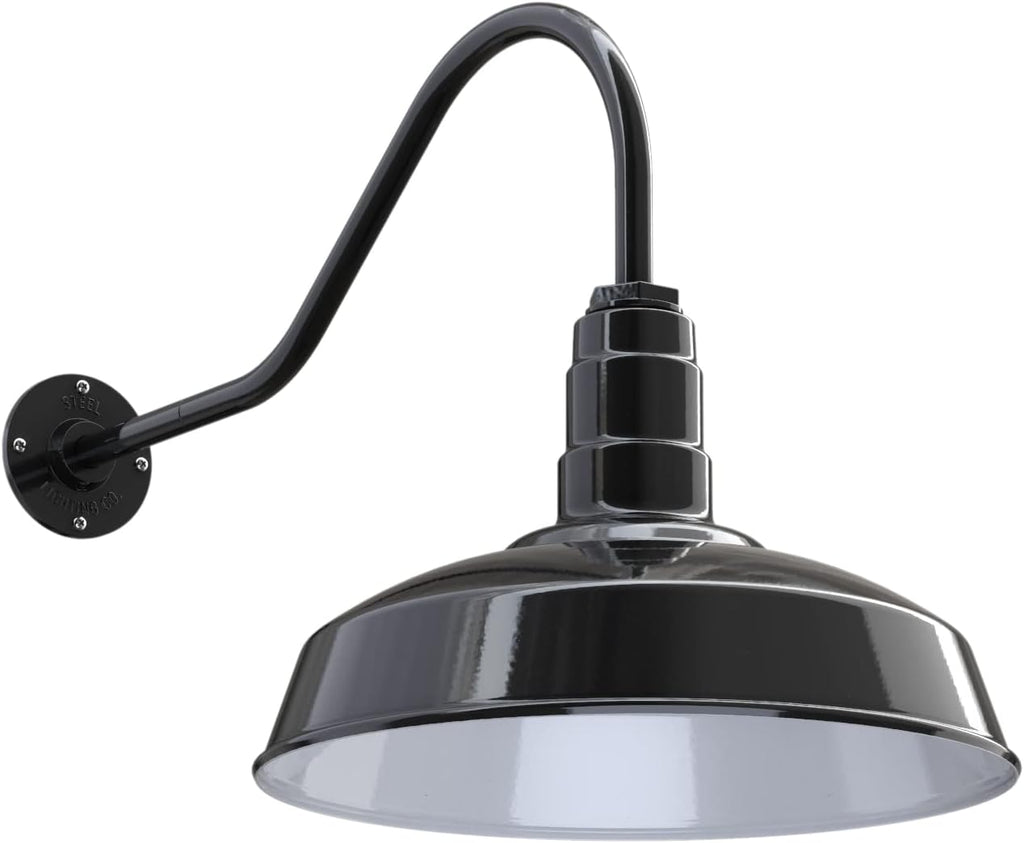 Matte Black Gooseneck Barn Light G3639