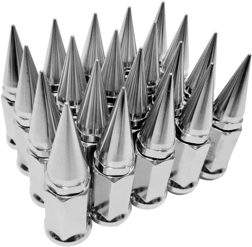 20 pc Purple Spike Lug Nut M12x1.25 Conical Seat Hex 3/4 in Y4458