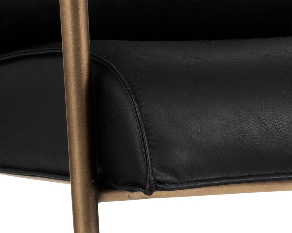 Vintage Black Armchair T669