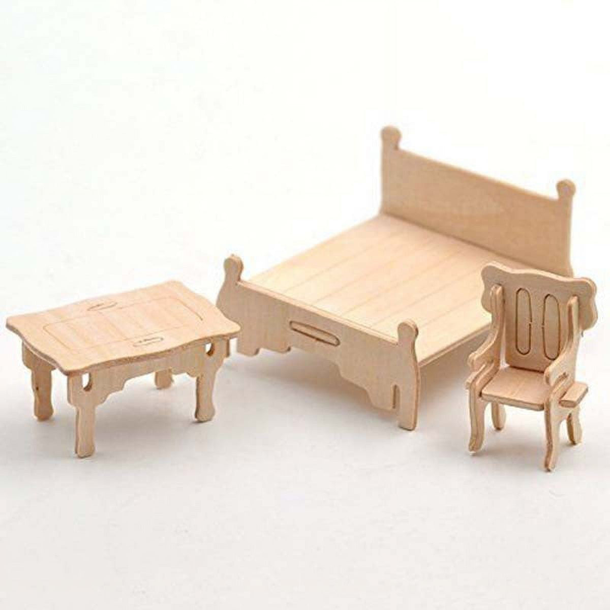 Vintage Wooden Dolls Puzzle Set House Miniature V69843