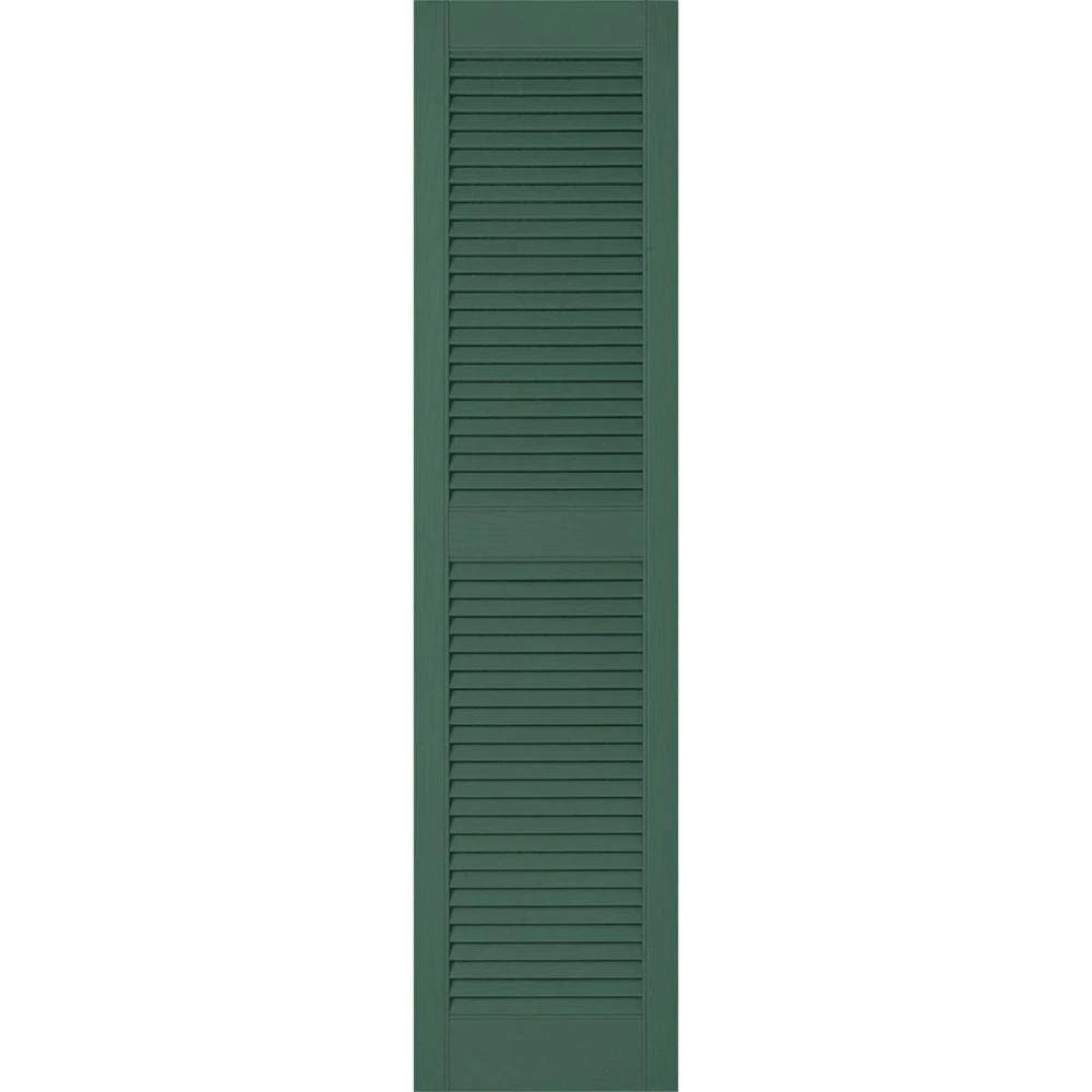Forest Green Vinyl Open Louver Shutters R1773