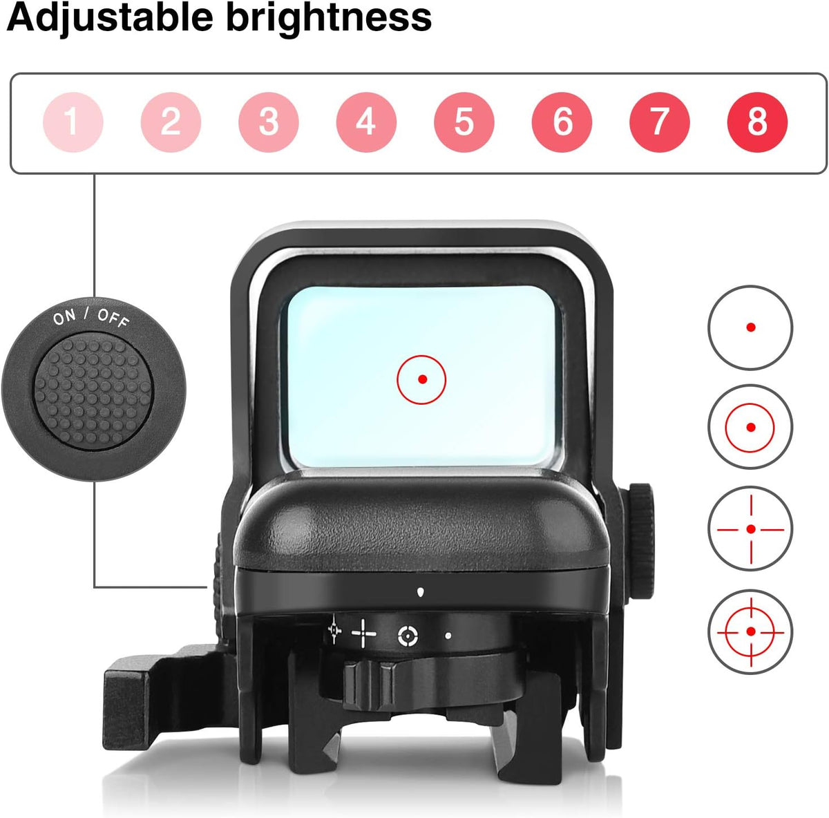 Red Dot Sight with Quick Detach Mount for 20mm Picatinny Rail Pack of 2 K7441