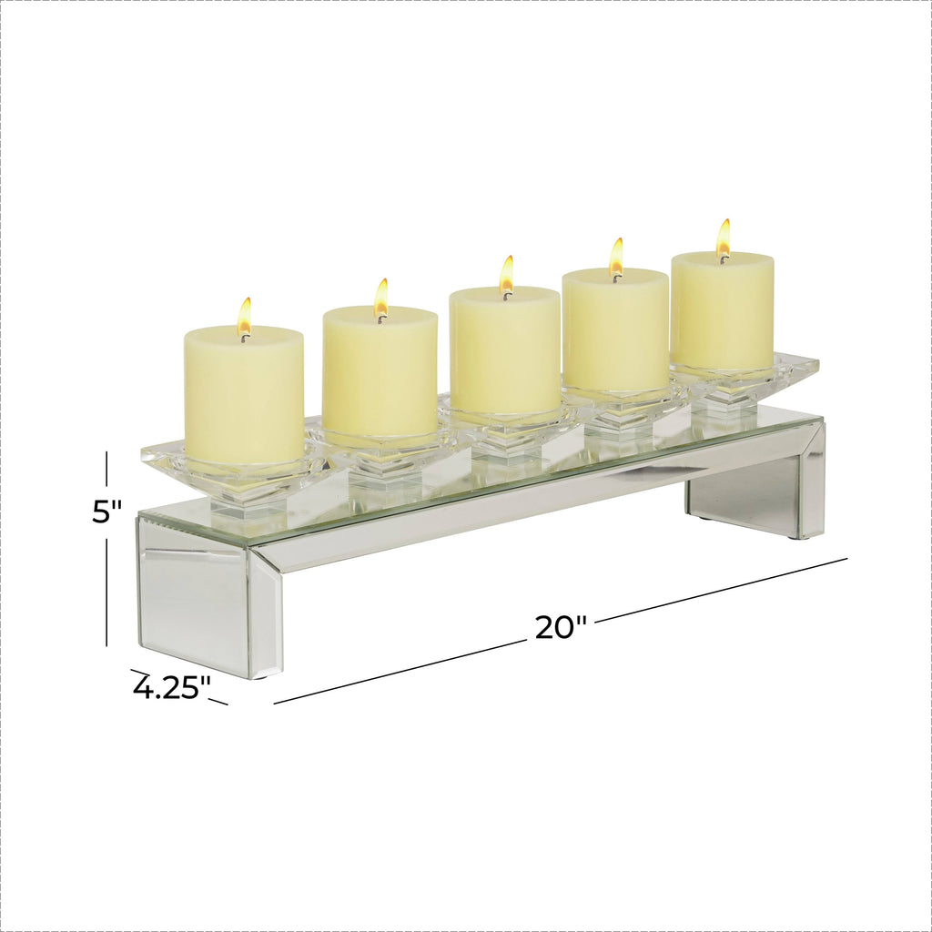 Clear Wood Candle Holder K280221