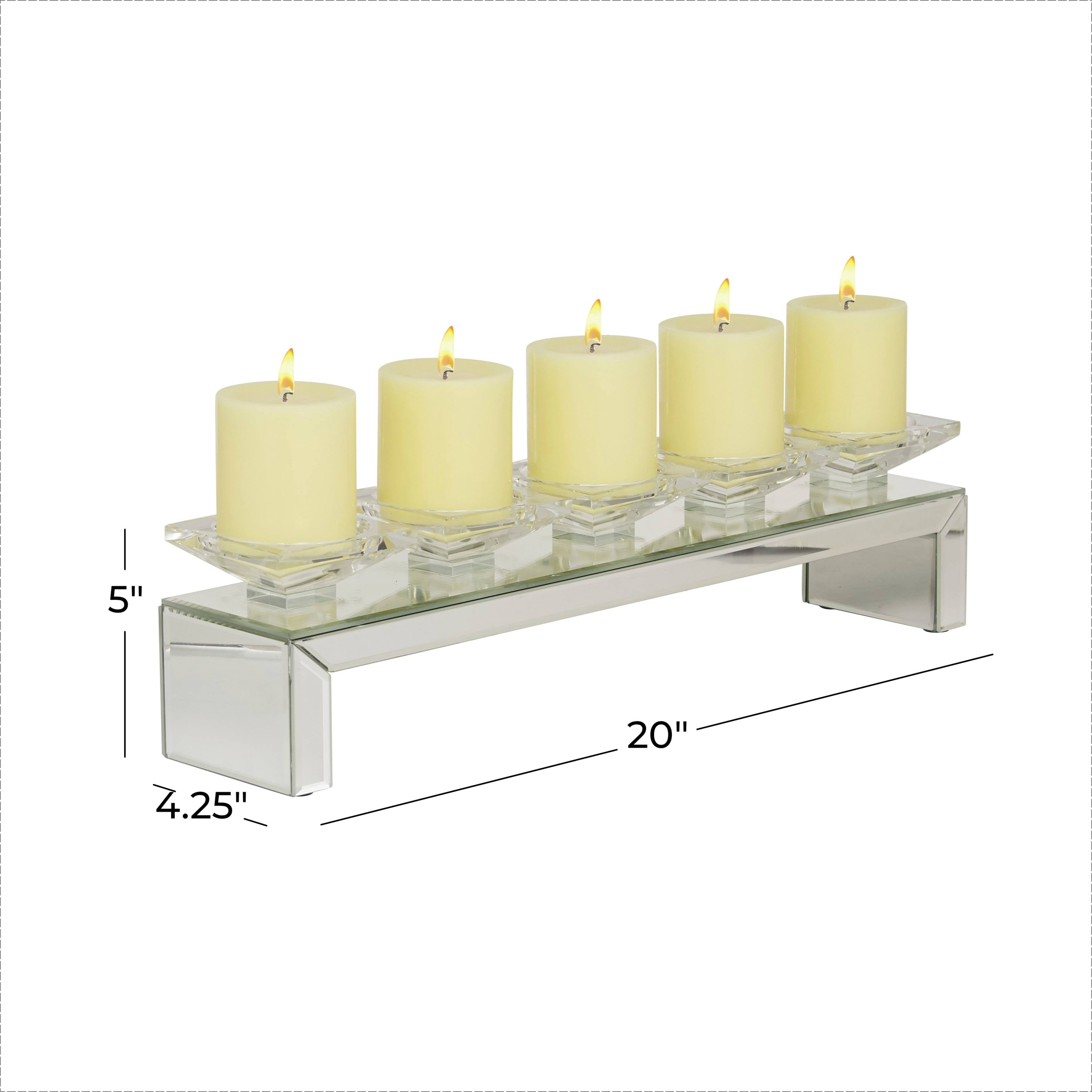 Clear Wood Candle Holder K280221