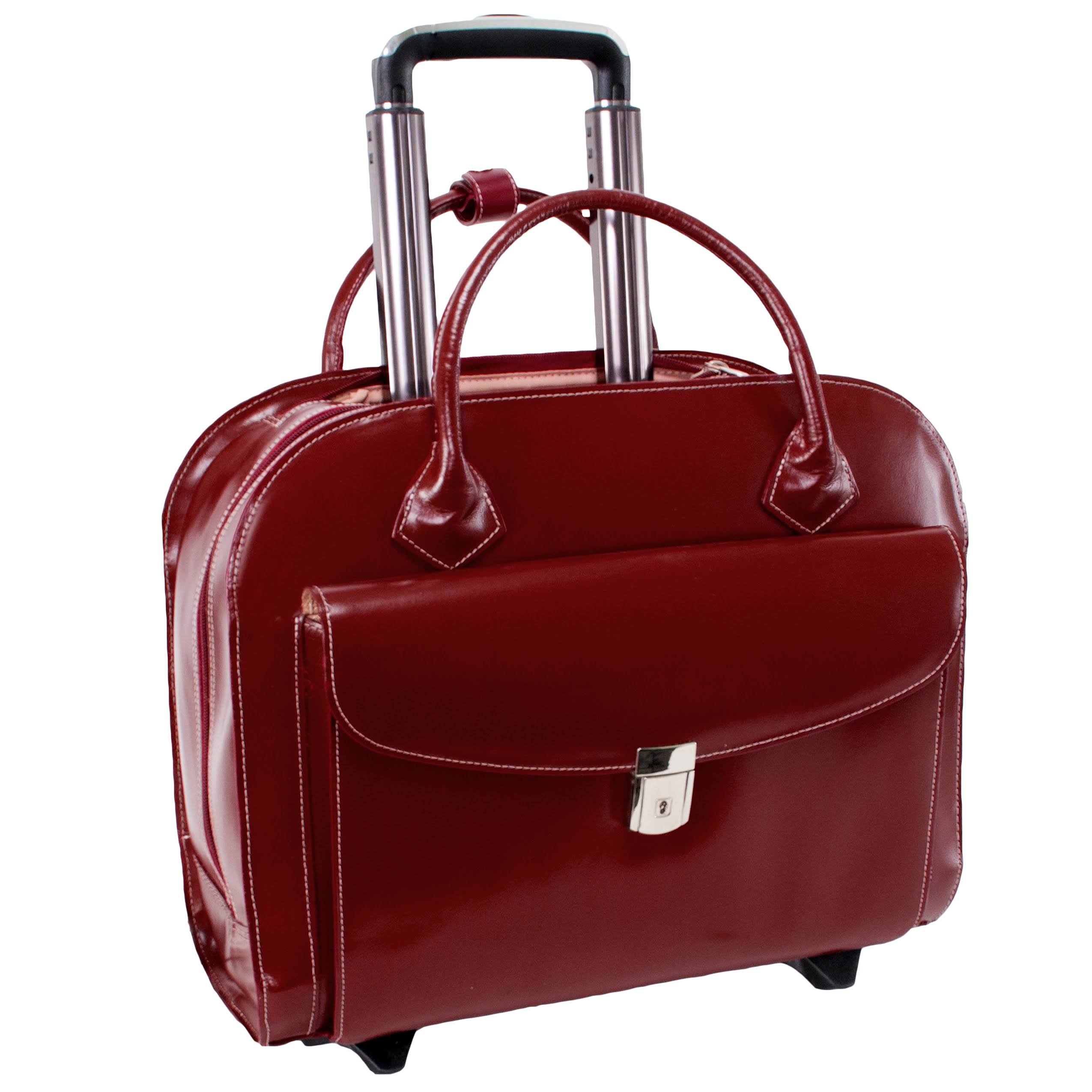 Red Wheeled Laptop Case V7963