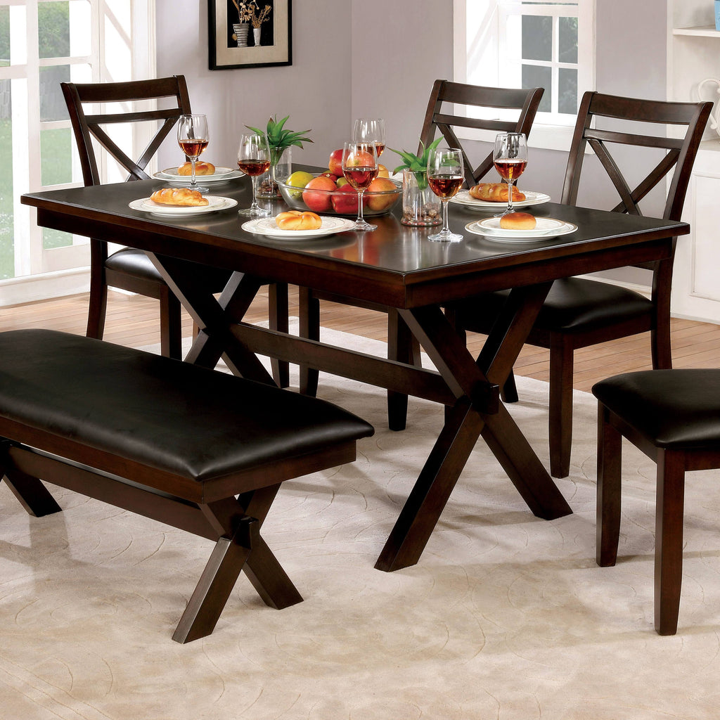Dark Cherry Wood 60-Inch Dining Table X3610