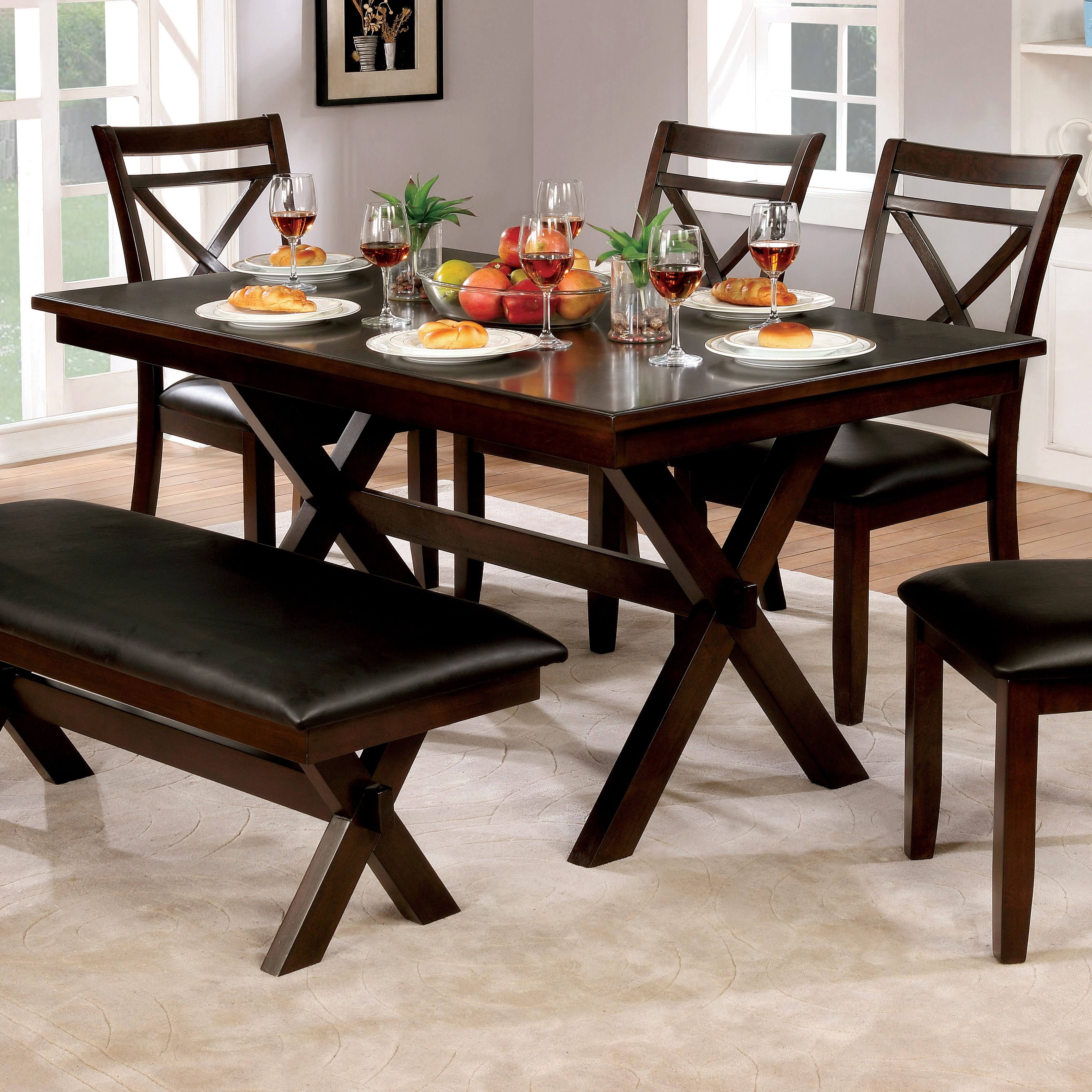Dark Cherry Wood 60-Inch Dining Table X3610