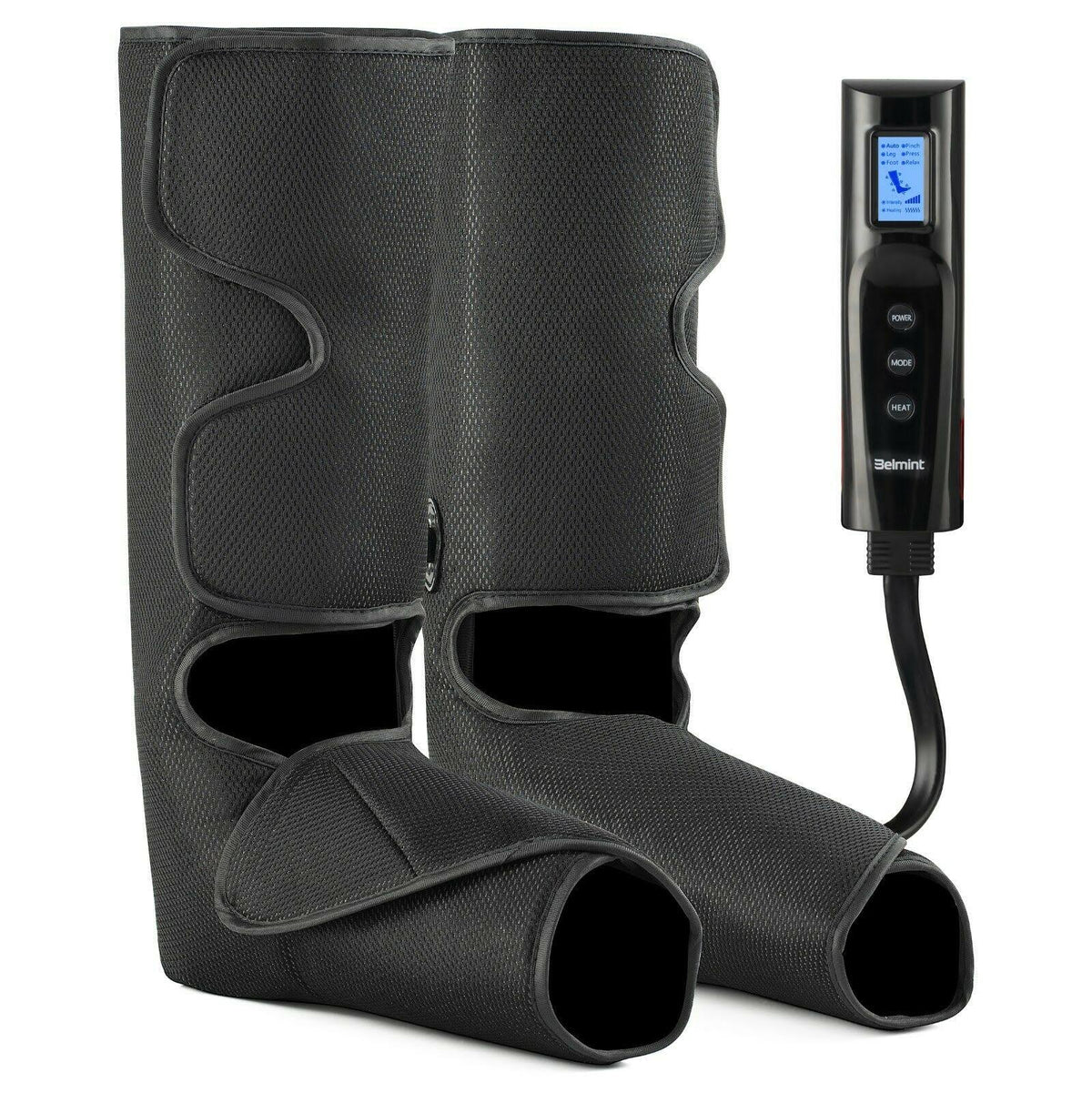 Leg and Foot Air Compression Massager with Heat and 6 Modes L26583