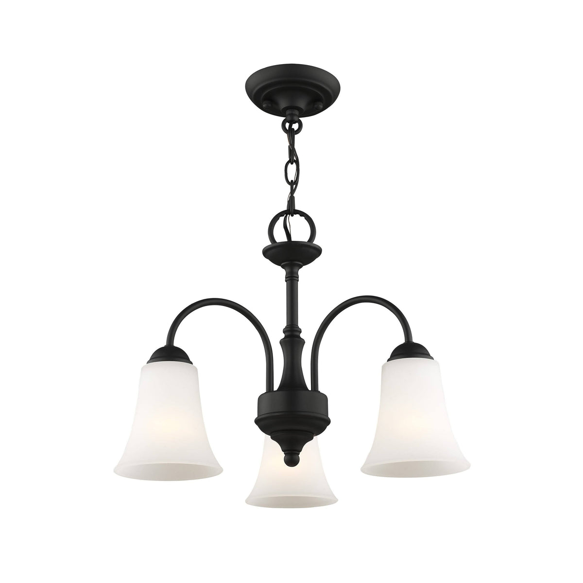 3 Light Convertible Chain Hang Ceiling Mount Black H869306