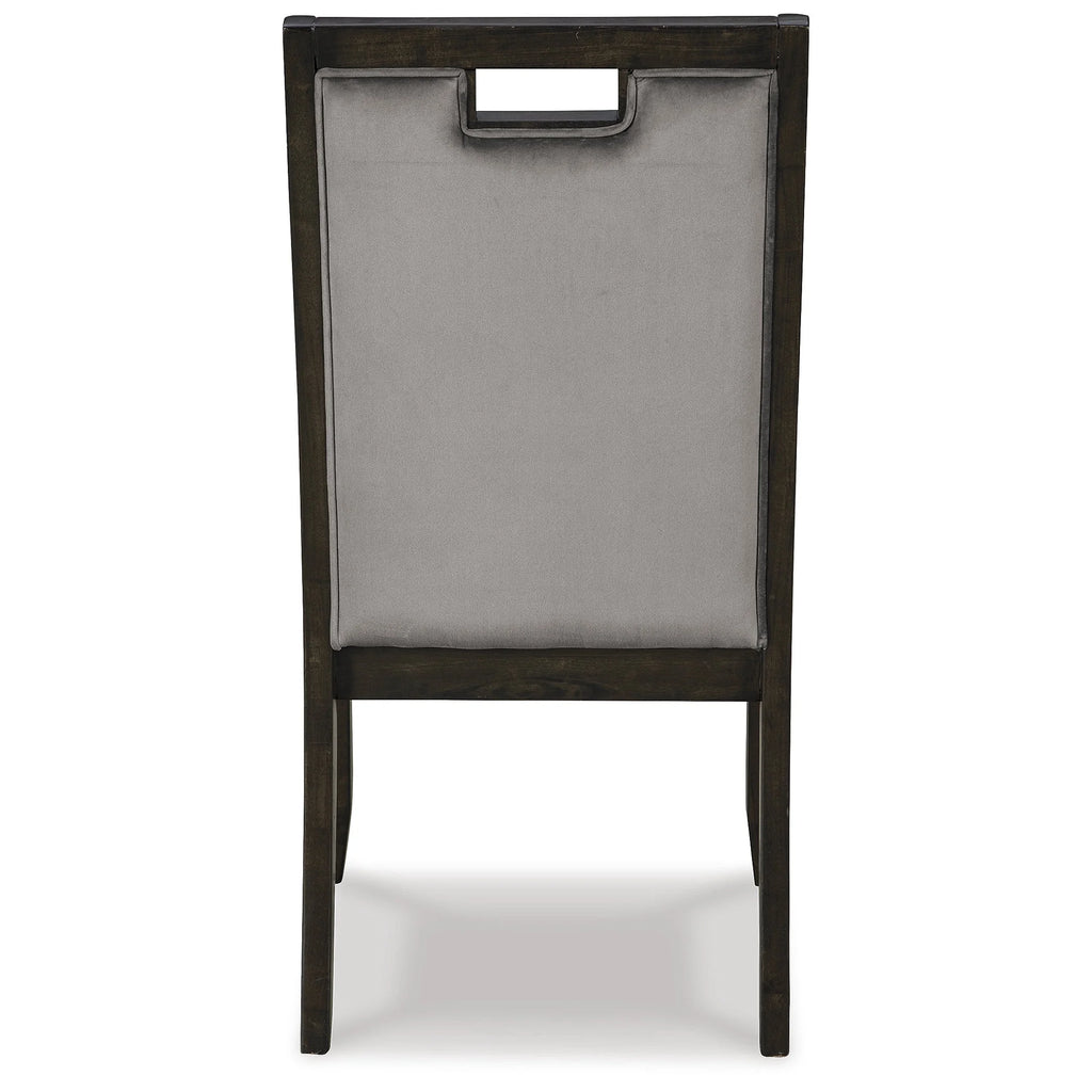 Upholstered Dining Room Chair, Set of 2, Dark Brown & Gray H291742