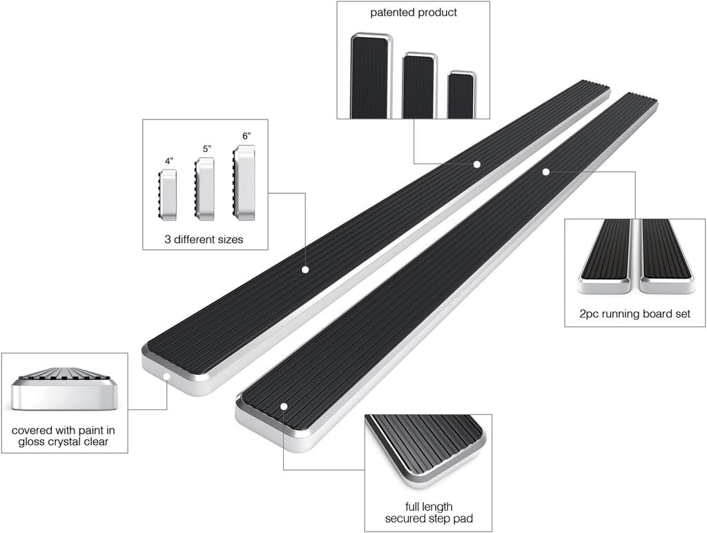 5in Running Boards for Dodge Ram 1500 Crew Cab N72818