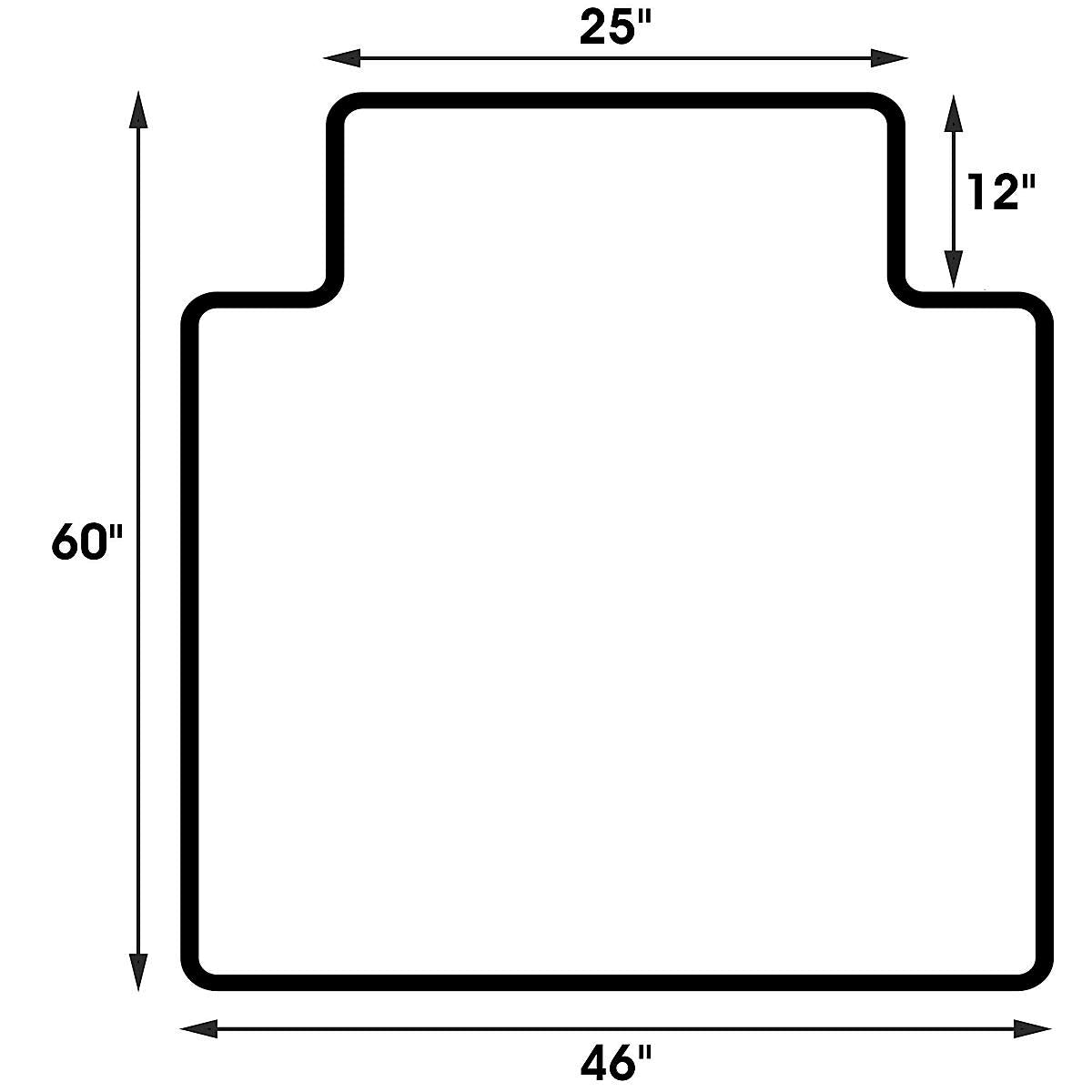 Carpet Chair Mat with Lip - 46 x 60 P117401