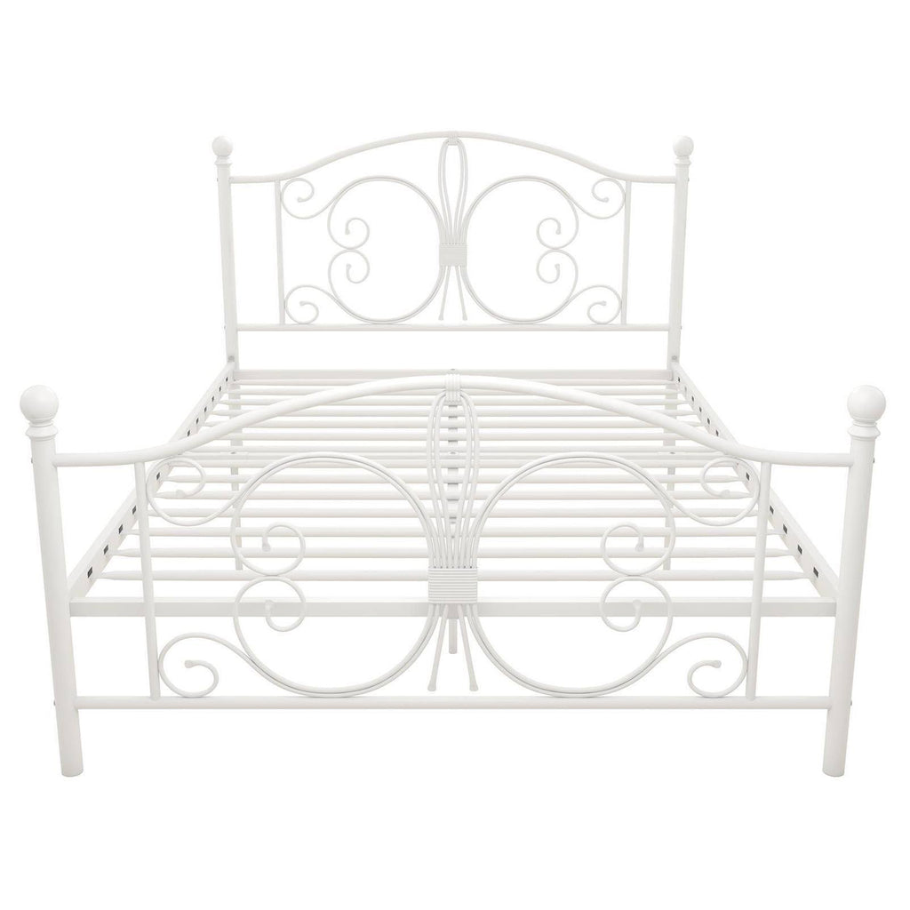 White Full Metal Bed V4685