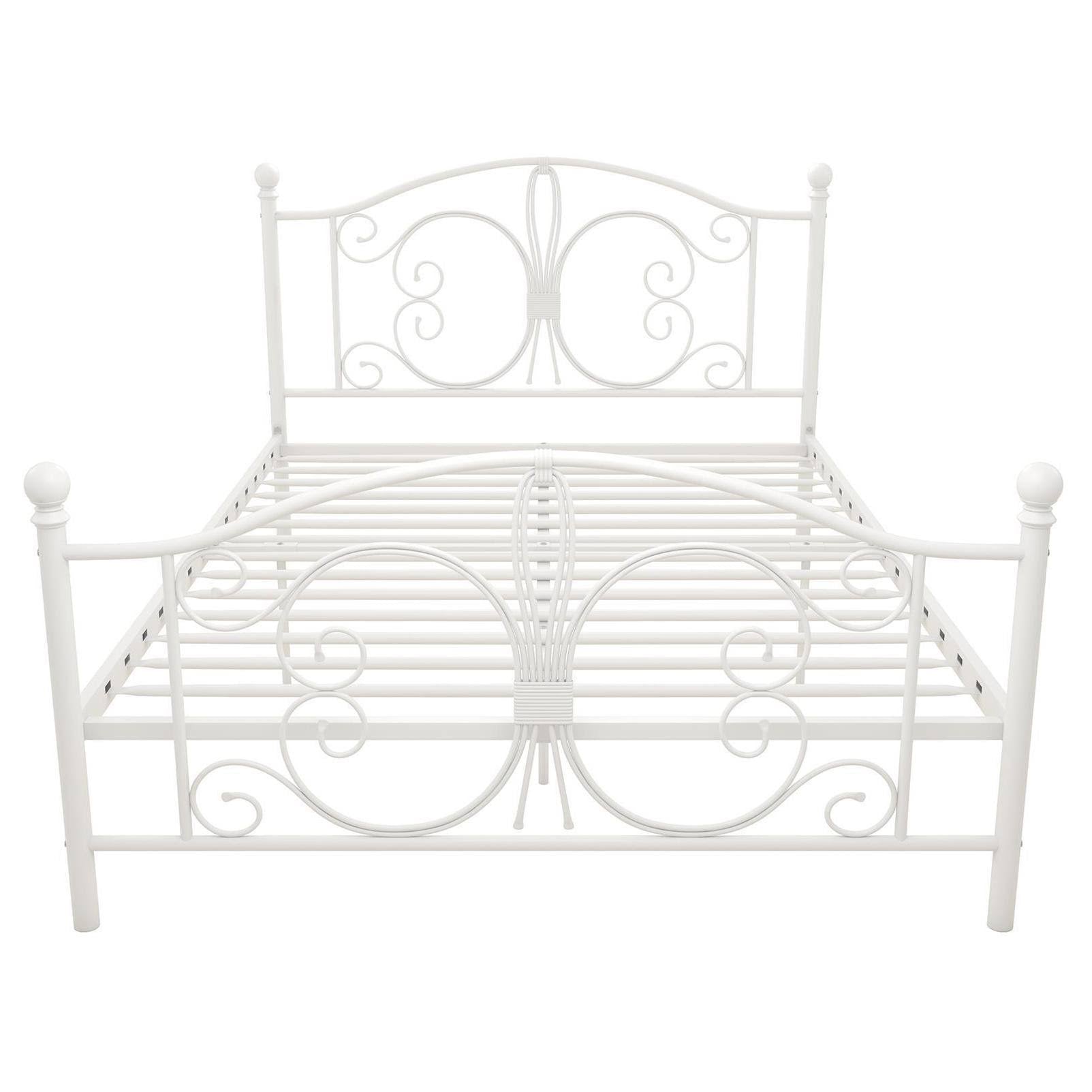White Full Metal Bed V4685