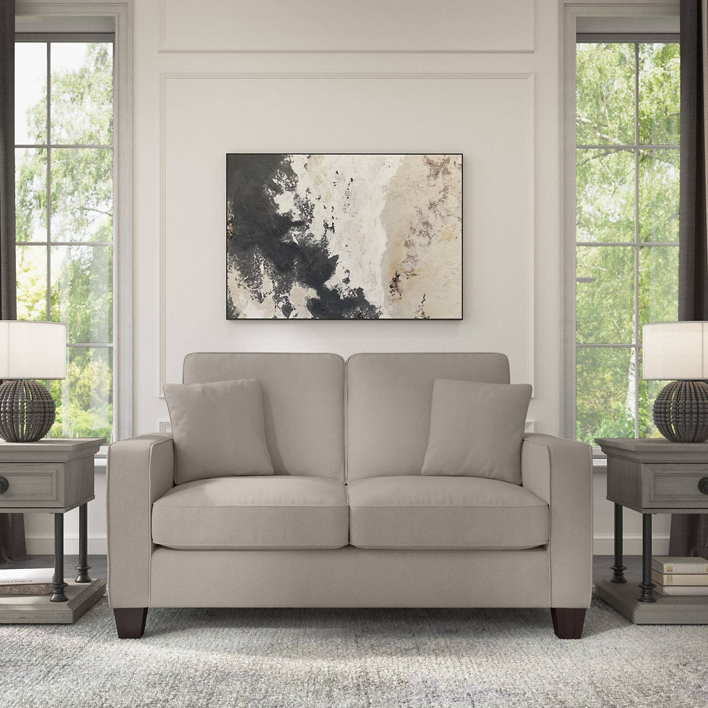 Turkish Blue Herringbone Loveseat W863