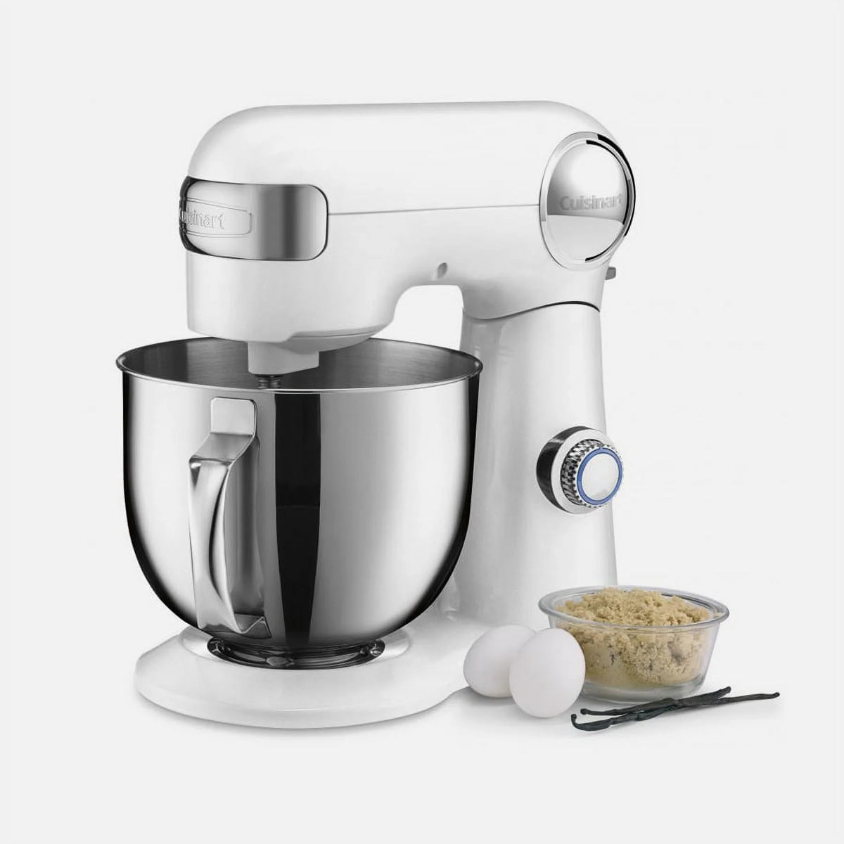 White Stand Mixer with Stainless Steel Measuring Cups and Spoons T88923