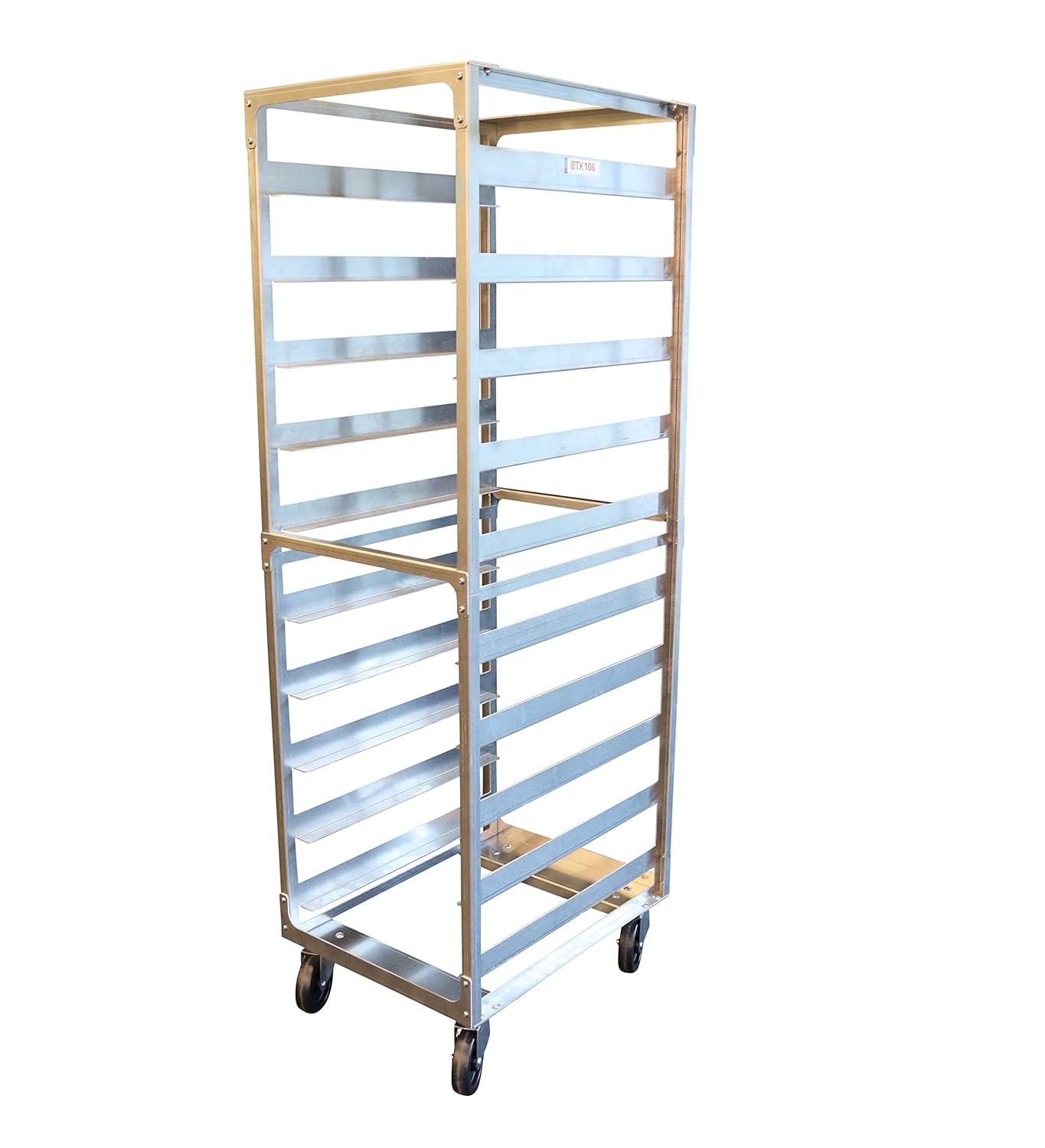 10 Tier Commercial Grade Aluminium Bun Rack with Heavy Duty Plate Casters C875747