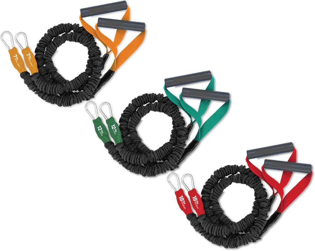 Resistance Bands Exercise Cords Three Sets 2-7, 12, 18 Pounds Q510