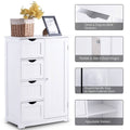 White Wooden Bathroom Cabinet V575