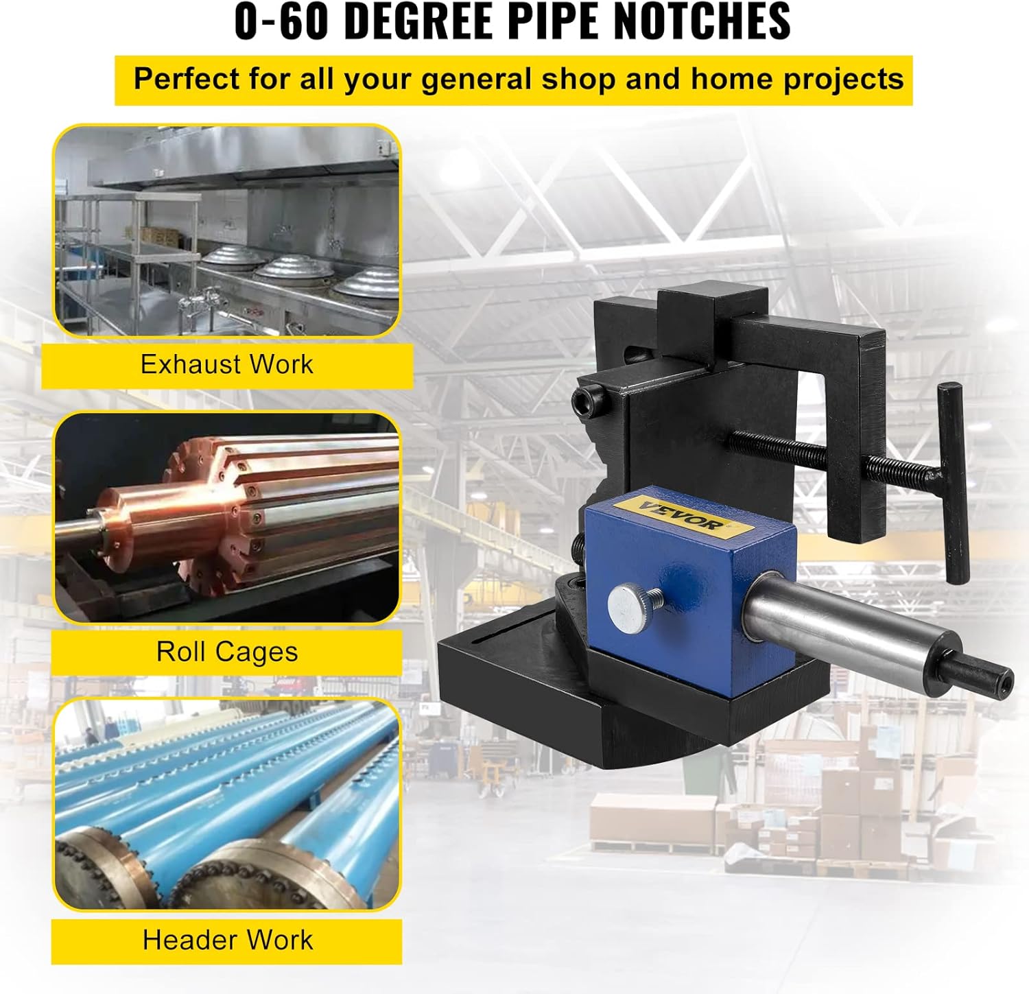 Pipe Notcher Tool for 3/4"-3" Round Tubing Aluminium Frame T5090