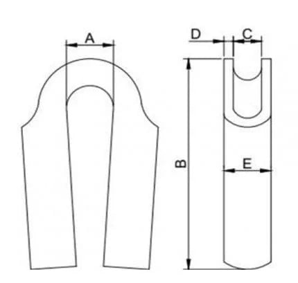 Wire Rope Tube Thimble 316 Stainless Steel 18mm 05-Pack N9814