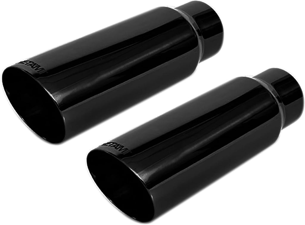 Universal Exhaust Tip Stainless Steel Double Wall Chrome Polish Pack of 2 C159823