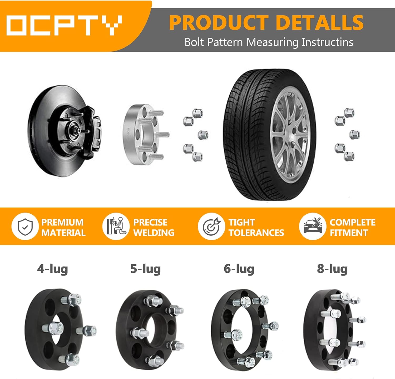 5x135 to 5x4.5 Wheel Adapter 12x1.5 Studs 5 Lug 4PCS Z16488