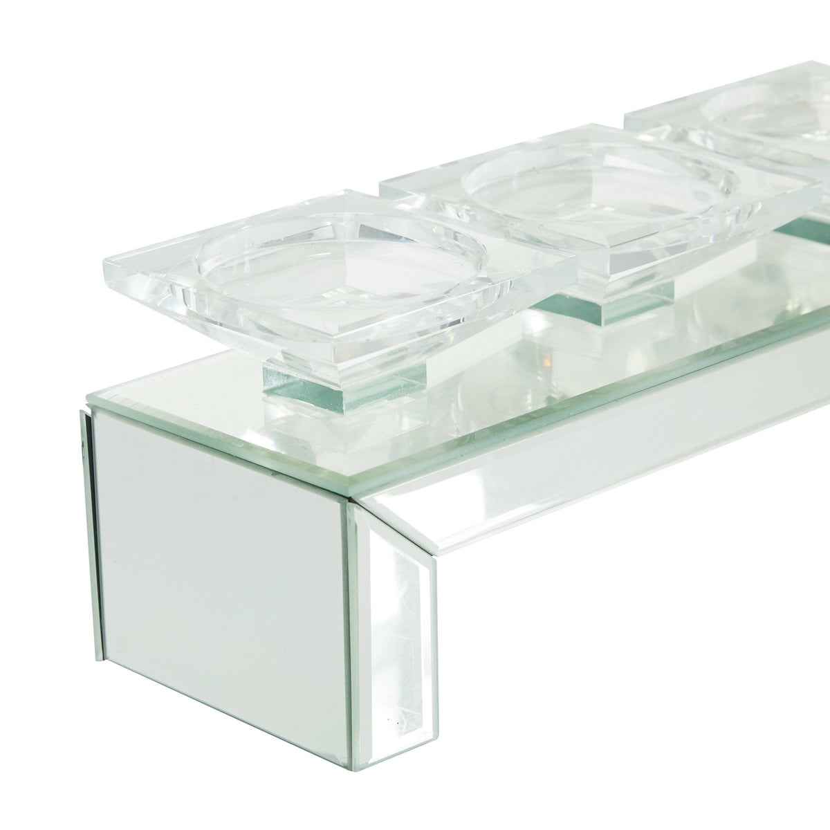 Clear Wood Candle Holder K280221