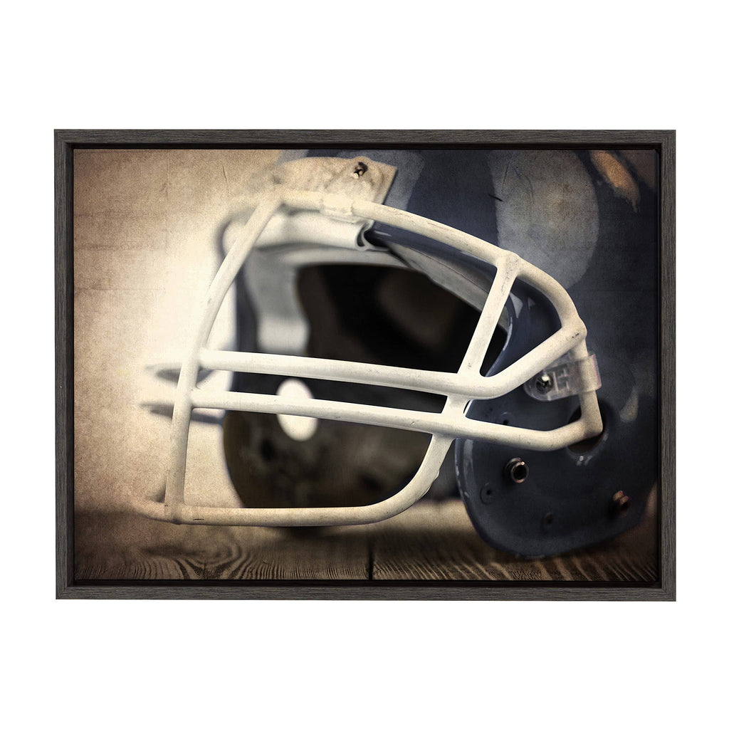 Football Helmet Framed Canvas A3035