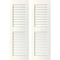 12 in. x 25 in. Primed Pine Louvered Shutters Pair Z174