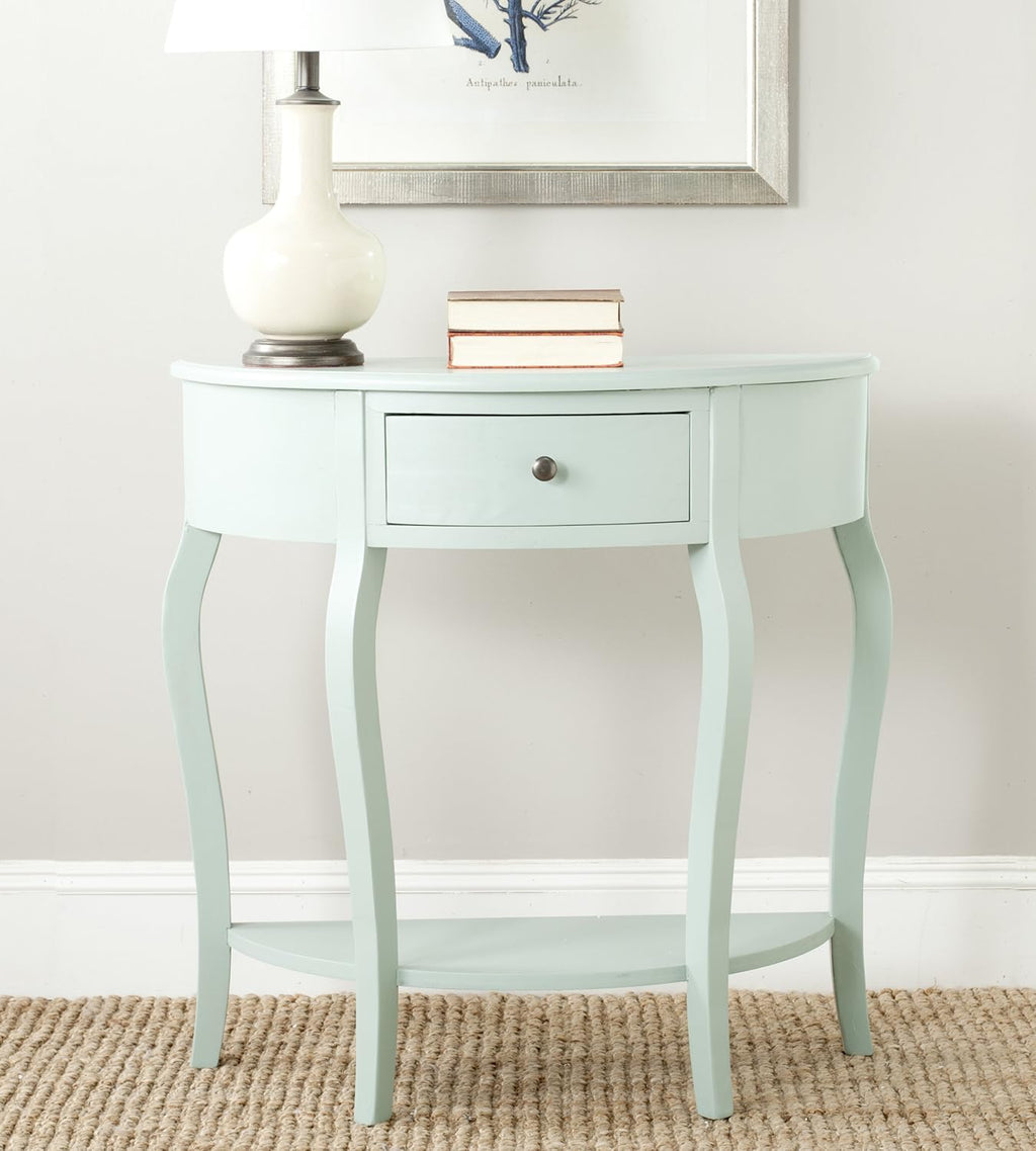 French Grey Demilune Console Table J75528