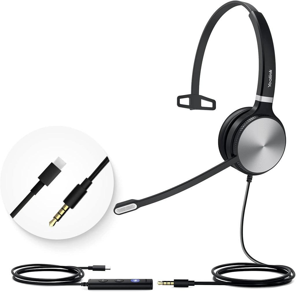 UH36-MONO Teams Certified USB Wired Noise Cancelling Headset with Mic Pack of 2 R357