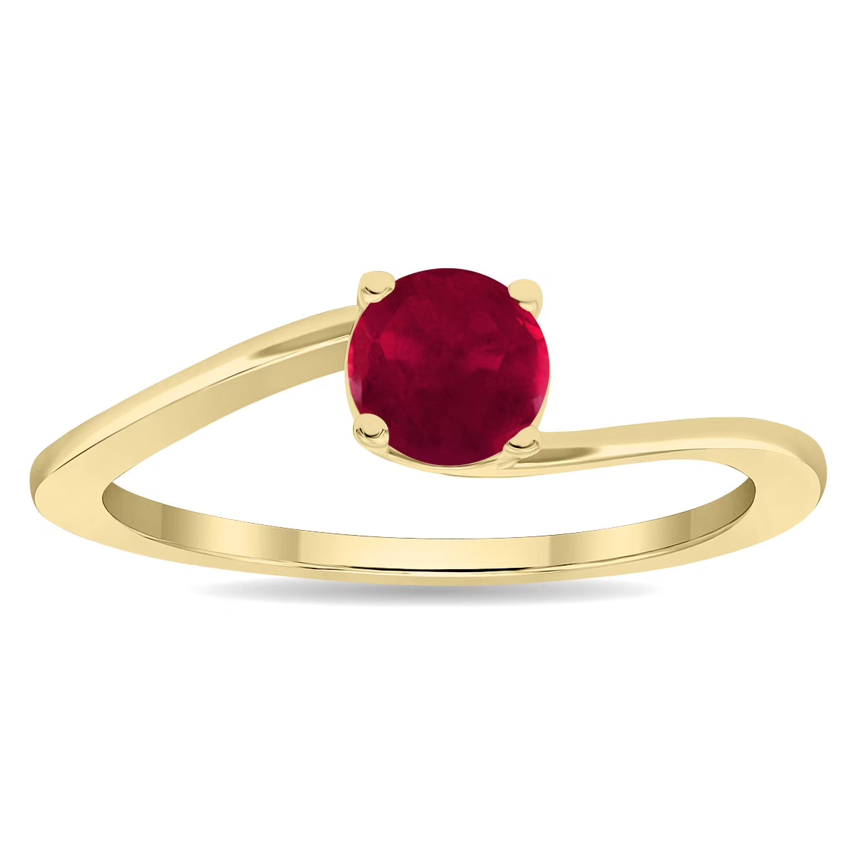 10K Yellow Gold Ruby Ring V3521