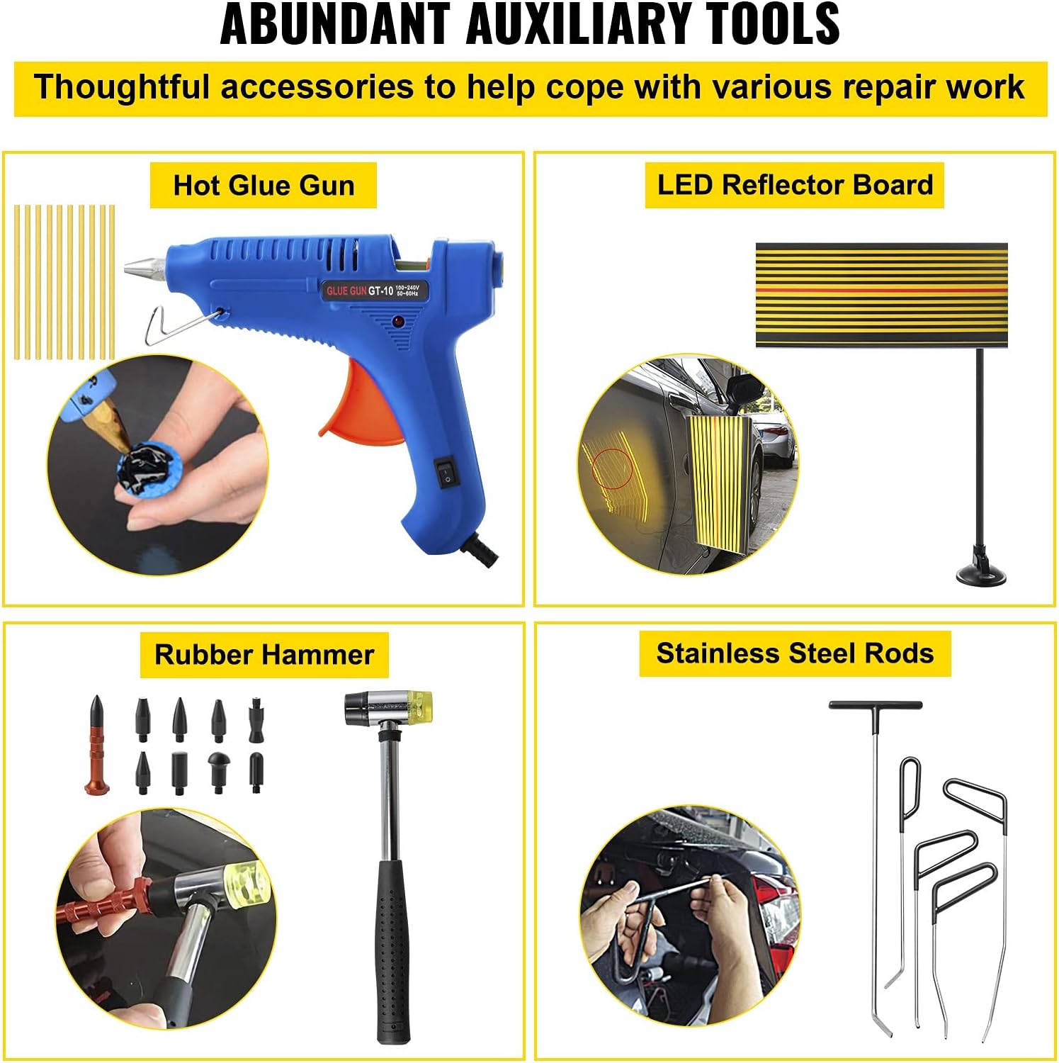 89 PCS Paintless Dent Repair Tools Kit Q385894