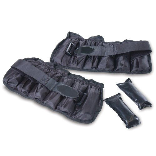 Black Adjustable Ankle Weights 10-20lb Pair M9778