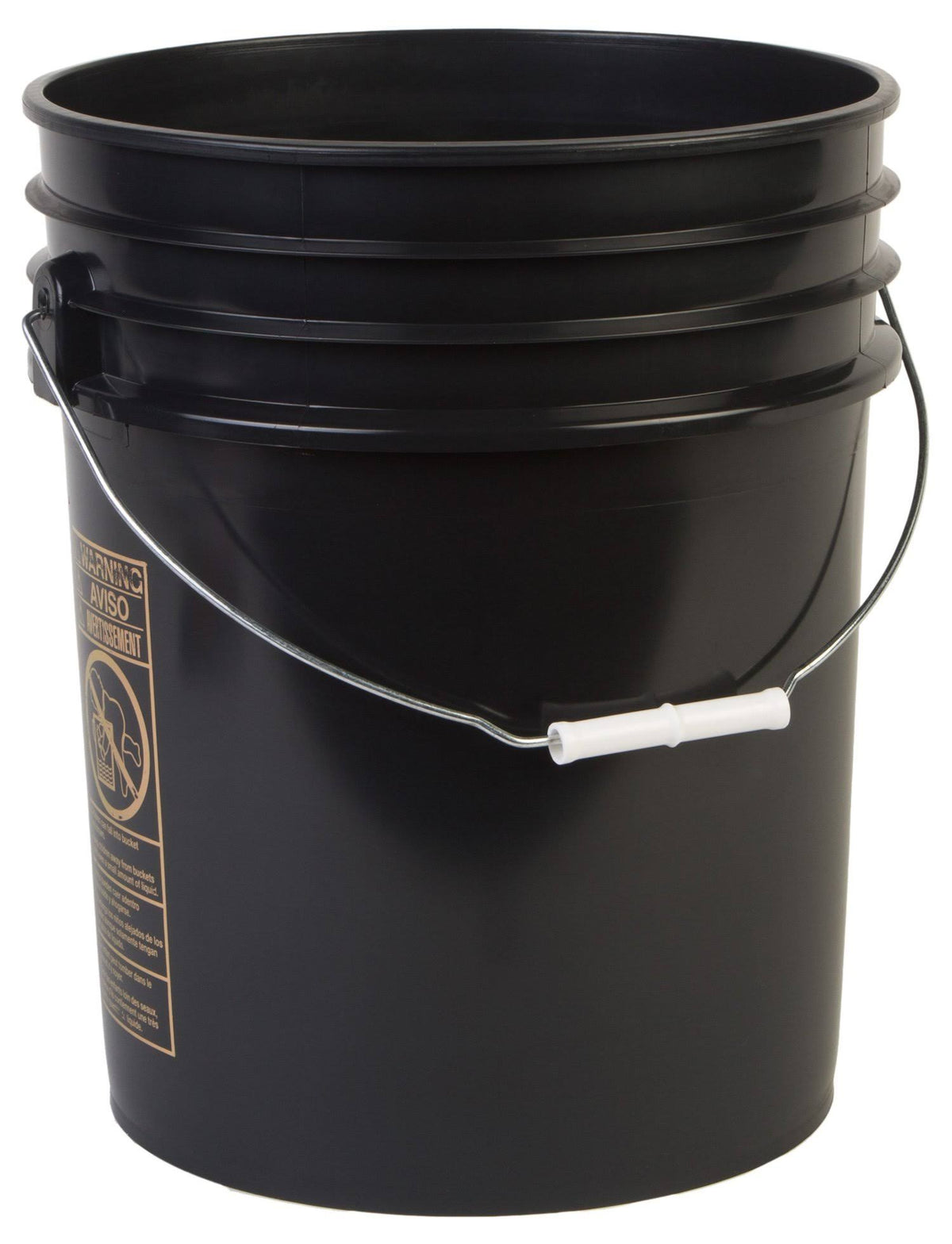 Black HDPE 5 Gallon Bucket 12 Pack O78417