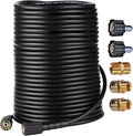 Pressure Washer Hose 3200 PSI 100 FT X 1/4", M22 to 3/8" Quick Connect Couplers, Pack of 2 Z4823