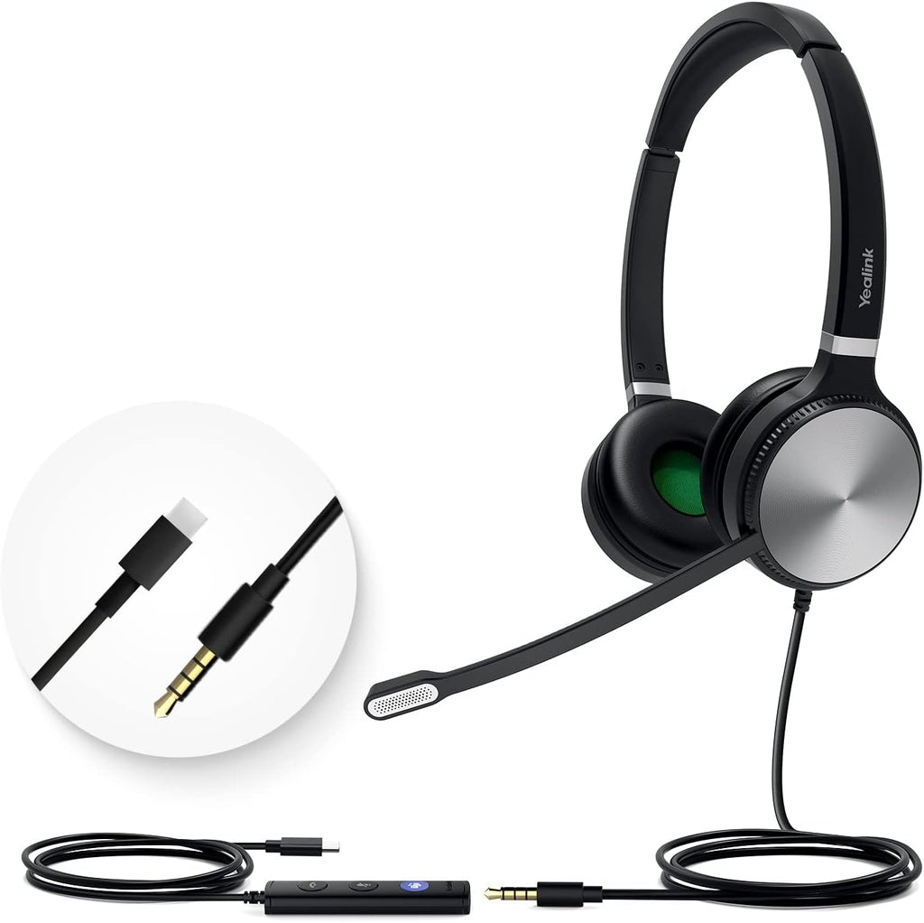 UH36-MONO Teams Certified USB Wired Noise Cancelling Headset with Mic Pack of 2 R357