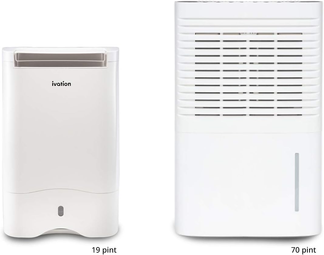19 Pint Compact Desiccant Dehumidifier with Continuous Drain Hose N8445