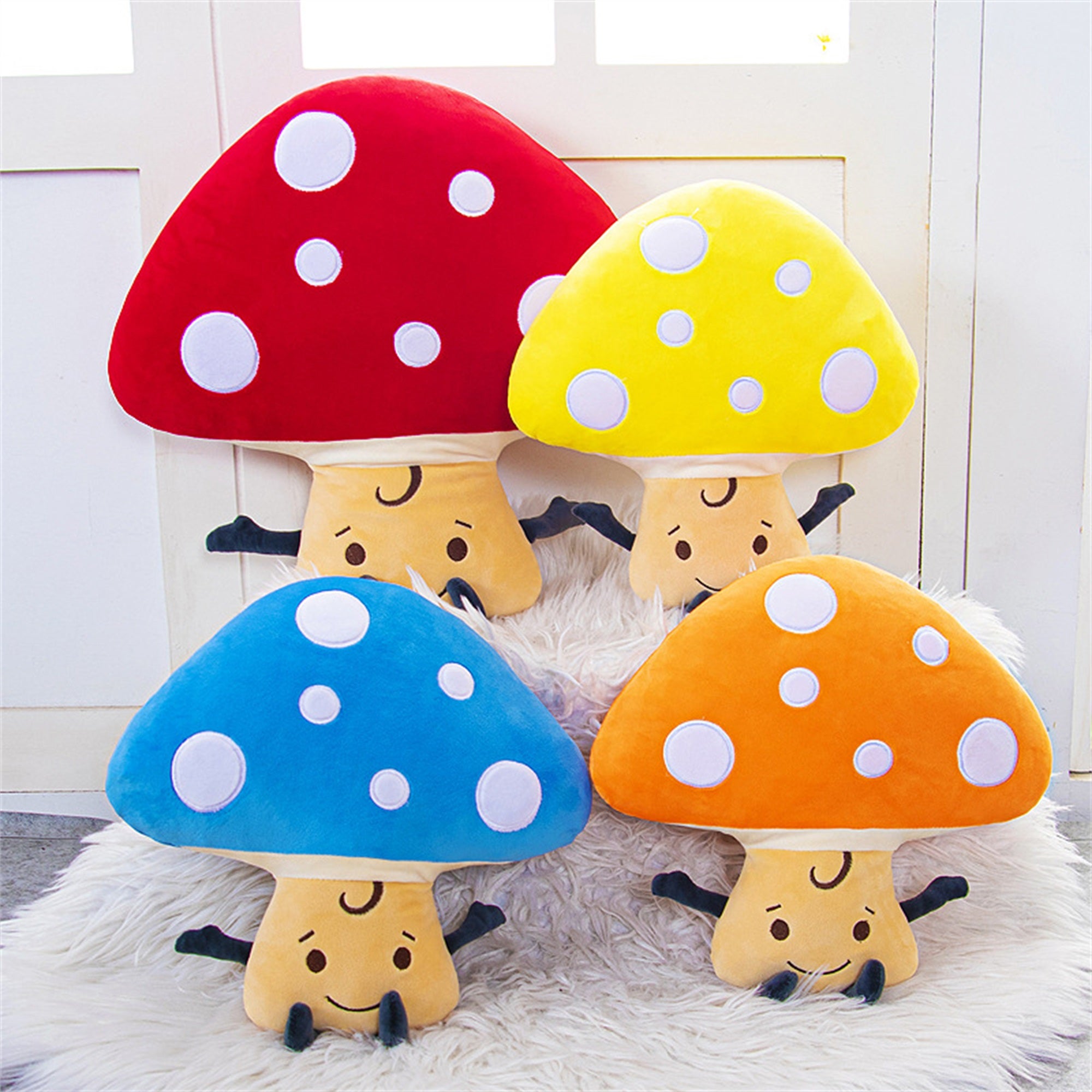 Plush Mushroom Throw Pillow Stuffed Dolls Toys B835