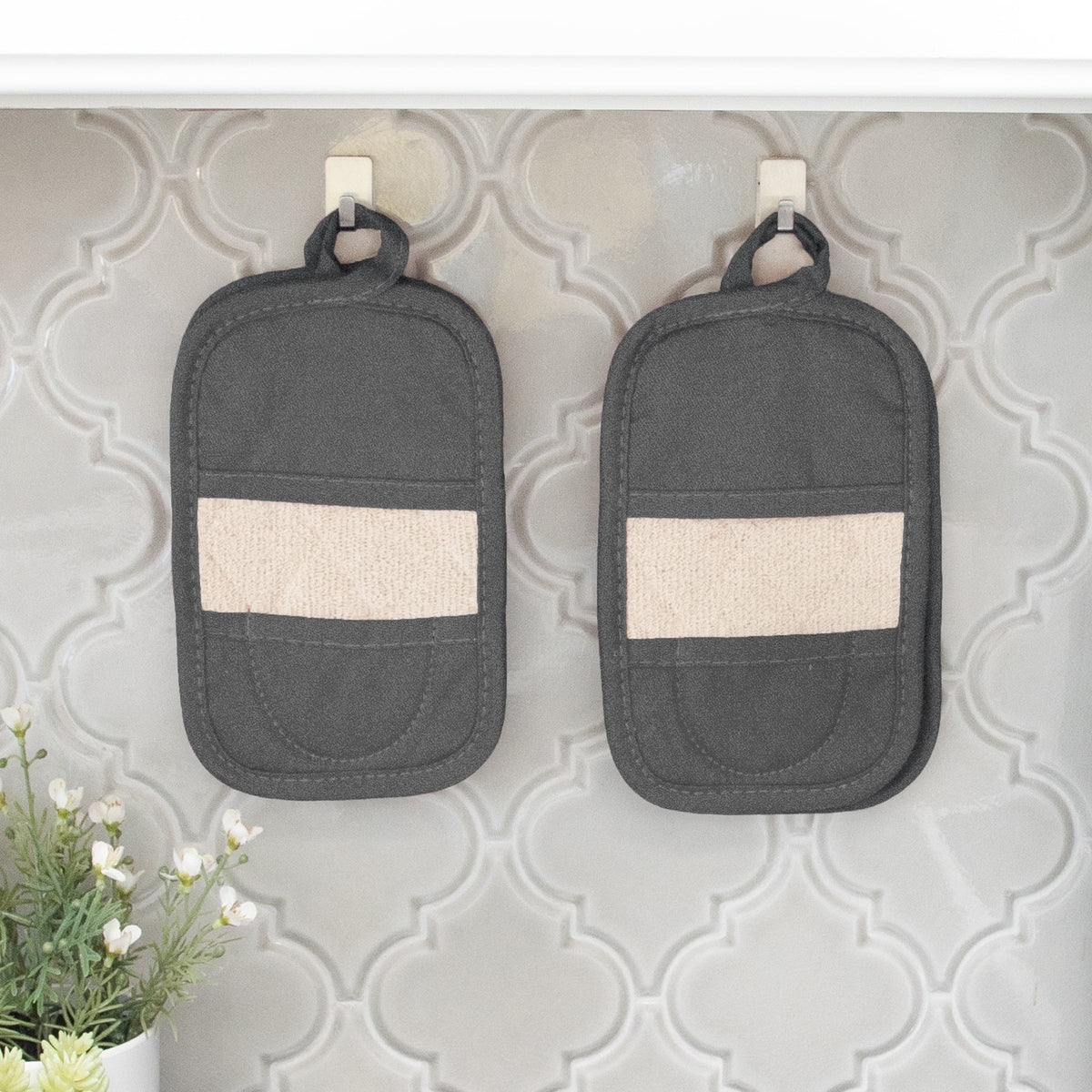 100% Cotton Pot Holder Set of 4 F414289