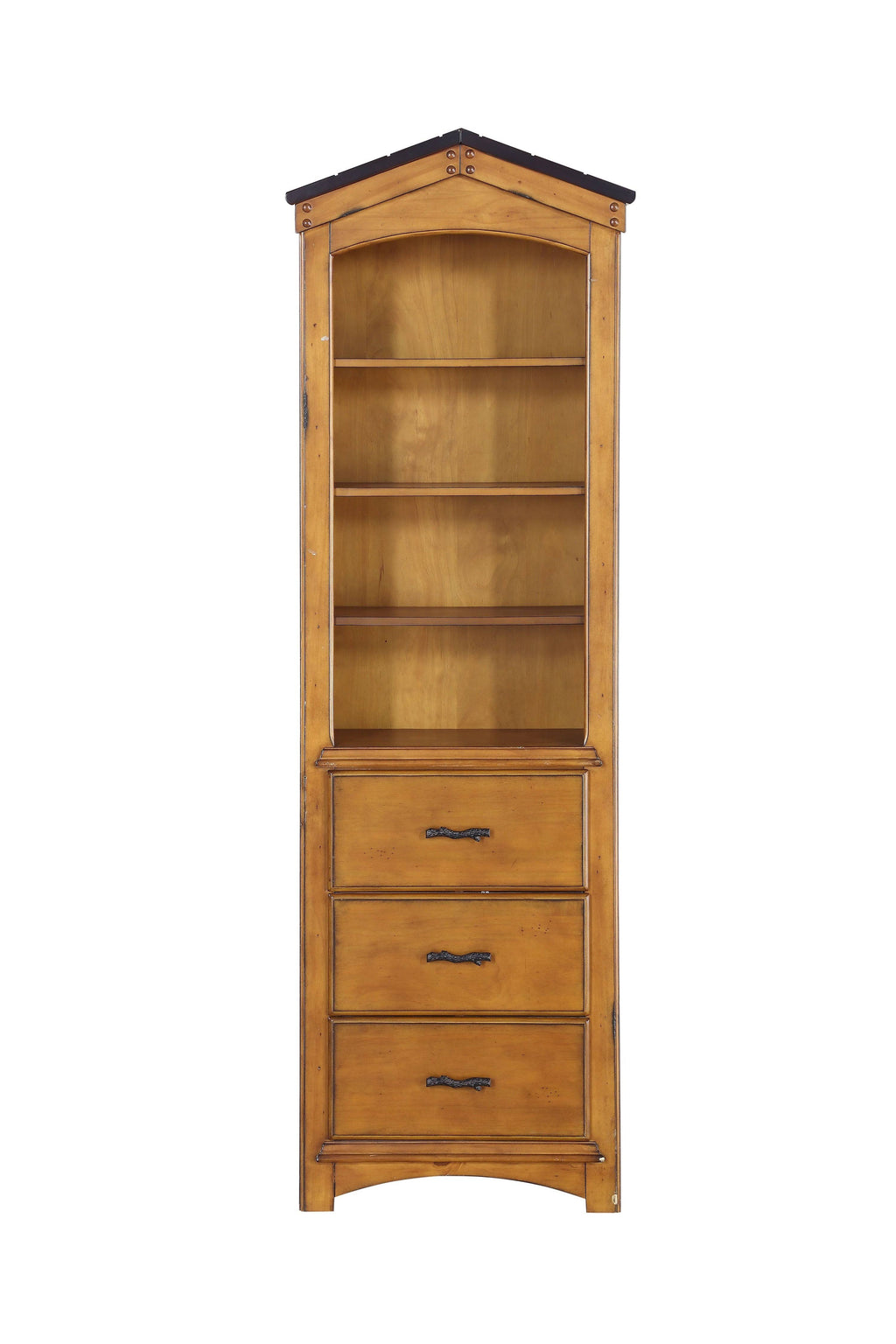 Rustic Oak Bookcase Cabinet L710