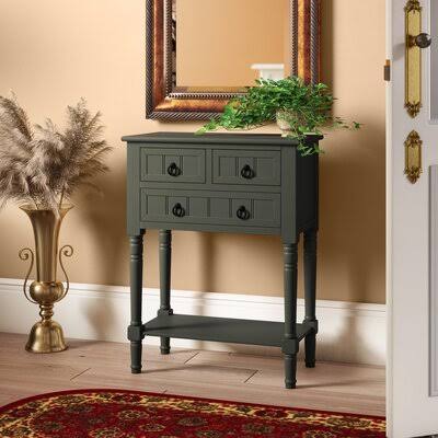 Antique Gray Console Table J942
