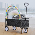 Blue Heavy Duty Collapsible Utility Wagon Cart with Cup Holder C30903