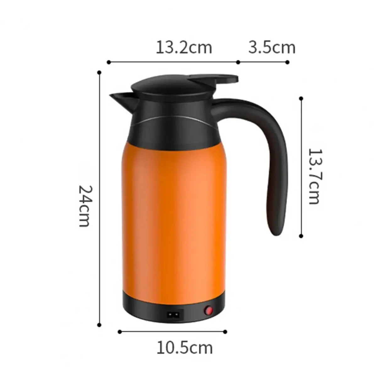 12V Portable Stainless Steel Car Electric Kettle 1000mL I1686