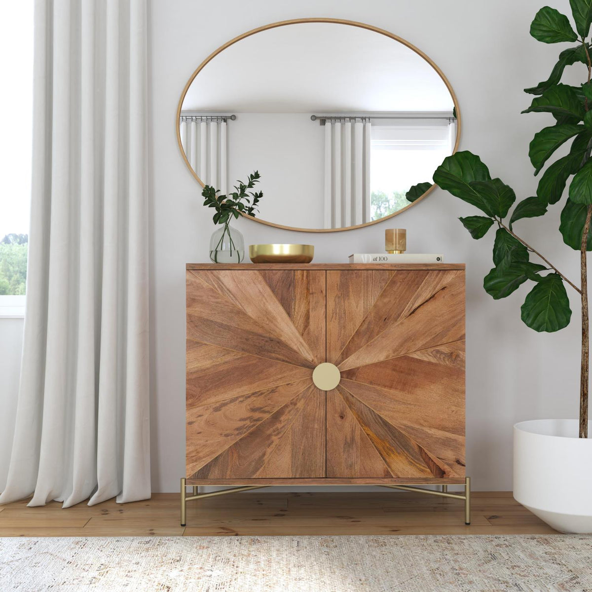 Glam Wall Mirror With Gold Finish G288